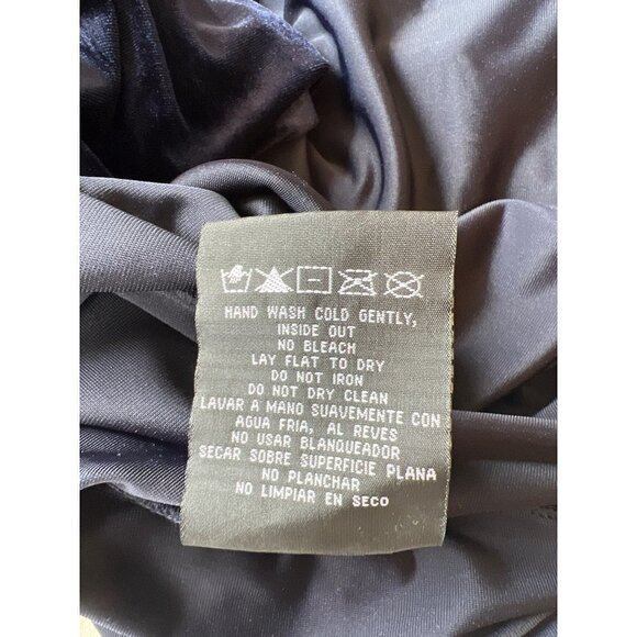 NWT Nightway Women Size 12 Navy Maxi Formal Dress Lace Sequin Bodice and Velvet - Picture 11 of 12